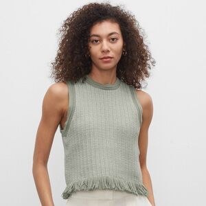 NWOT Club Monaco Knit Fringe Top- Large